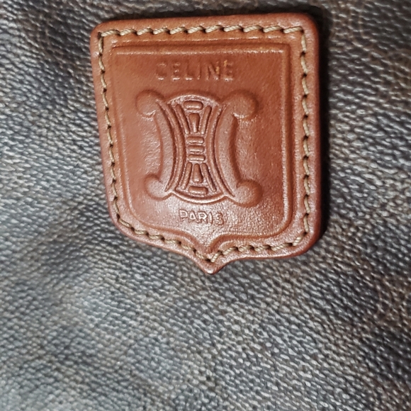 💫Celine: Vintage Triomphe Macadam PVC Small Shopping Bag Tote - Serial M171 - Picture 6 of 14